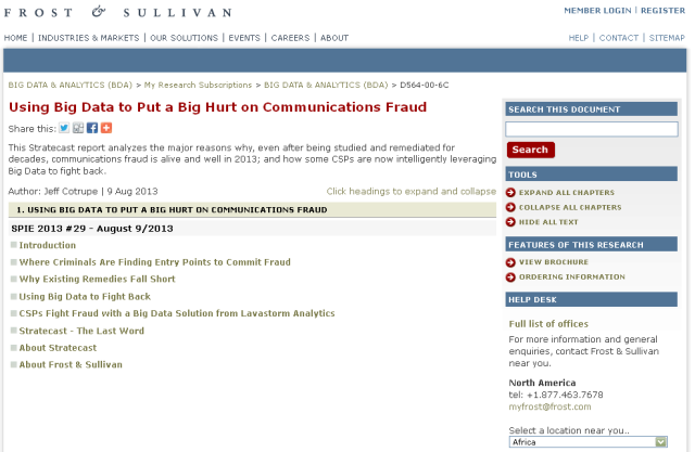 Using Big Data to Put a Big Hurt on Communications Fraud 08-12-2013
