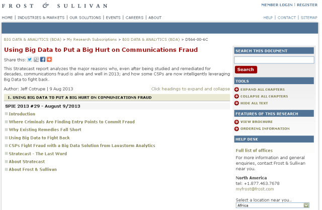 Using Big Data to Put a Big Hurt on Communications Fraud 08-12-2013